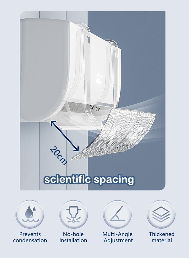 MaWadda Adjustable Air Conditioner Deflector For Split Air Conditioners Effectively Controls Airflow Direction and Improves Air Quality, Easy Installation Without Punching For Wall - Image 5