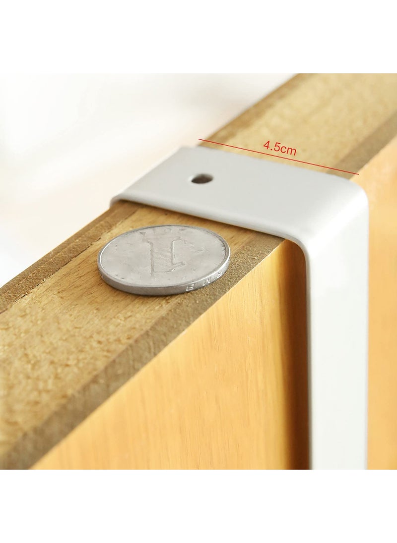 wolpin wolpin Over The Door Hook Hanger Wall Organiser Removable Hook Rack for Hanging Towel Clothes Hanger Multipurpose Hook Rail NailFree 6 Hooks White Iron  - Image 3