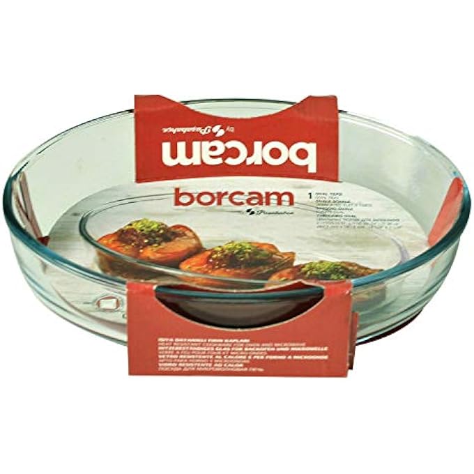 بوركام صينية زجاجية HH Borcam بحجم cm26X18 بيضاوي وتحضير - Image 4