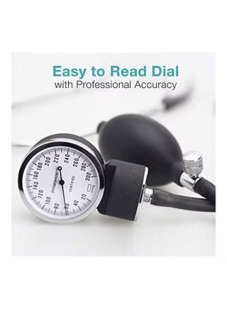 Manual Home Blood Pressure Monitor Kit With Large Adult Cuff And Stethoscope - view 4
