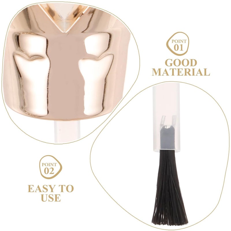 10Pcs Black Nail Polish Replacement Caps With Brush For Salon Gel Polish - Image 5