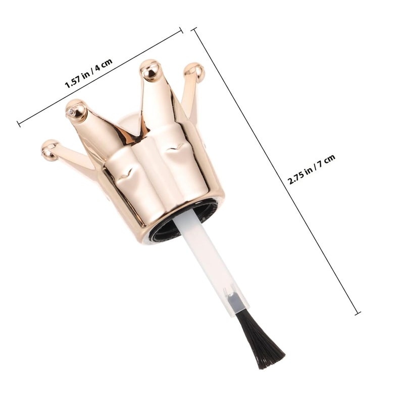 10Pcs Black Nail Polish Replacement Caps With Brush For Salon Gel Polish - Image 3