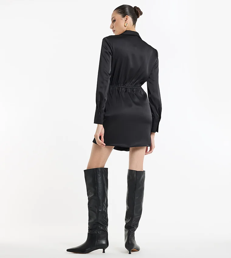 بي سي بي جي BCBG Satin Ls Mini Dress