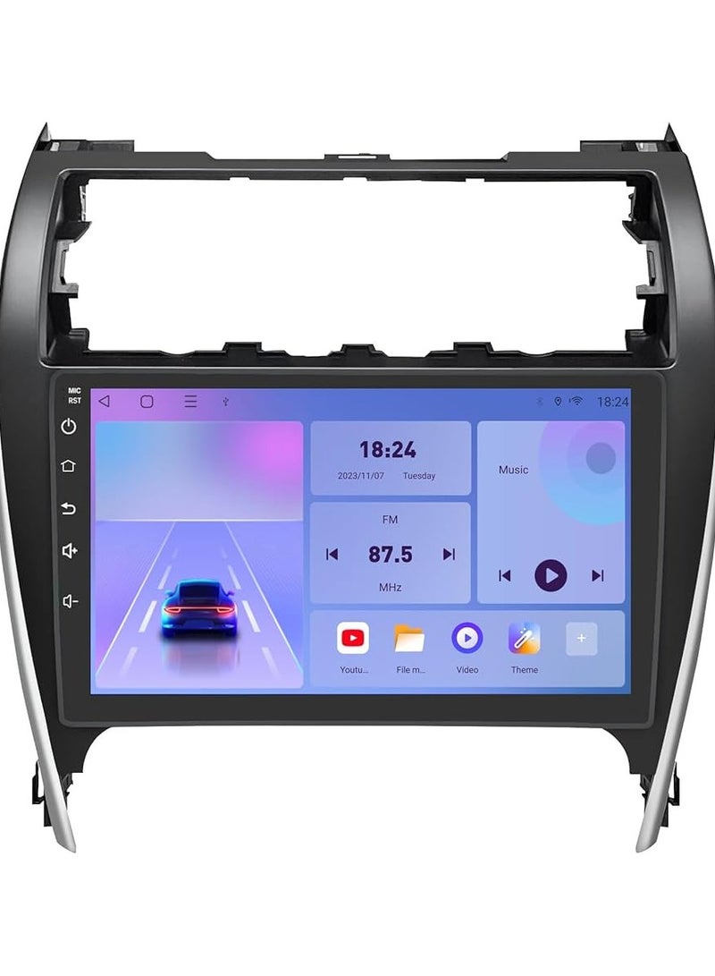 راديو أندرويد متقدم لسيارة تويوتا كامري 2012-2017 - ضمان لمدة عامين، ذاكرة وصول عشوائي 4 جيجابايت، سعة تخزين 32 جيجابايت، Apple CarPlay وAndroid Auto، كاميرا رؤية ليلية مجانية ونظام ملاحة - Image 1