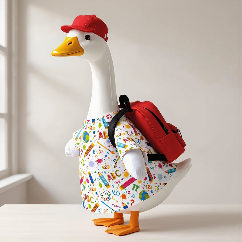 Upgraded Goose Costume 3pcs Set Back to School Hat Backpack Lawn Decor - Image 4