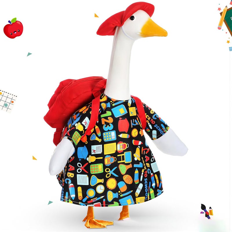 Upgraded Goose Costume 3pcs Set Back to School Hat Backpack Lawn Decor - Image 3