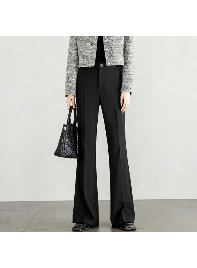 Fan Qin Slim Fit Autumn Elegant Simple Long Pants Women Slim Flared Trousers 353ke5267x Elegant Black M - Image 3