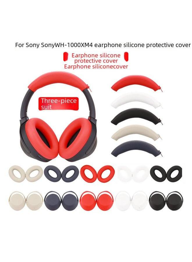 Suitable For SONY WH-1000XM4 Ear Cap Head Beam Cover Skeleton Silicone Earmuffs Earplugs Protective Shell-Color:Skeleton Rose Gray-Model:Sony - Image 3