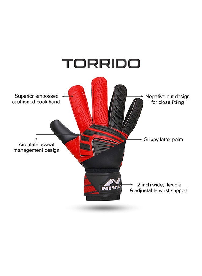 Nivia Raptor Torrido Football Gloves, Small  - Image 2