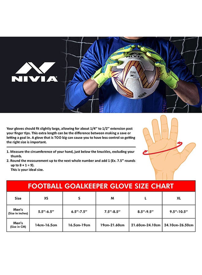 Nivia Raptor Torrido Football Gloves, Small  - Image 4