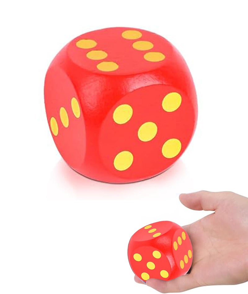 Zbdroxygen Red Big Dice, Large Dice Cube for Board Games, Dice Cube Party Activities, Family Entertainment, Collectible Display, Durable and Lightweight - Image 1