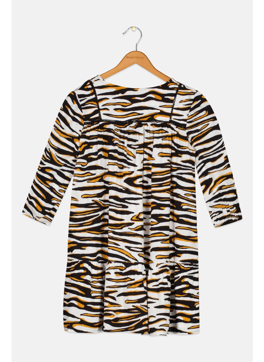 Pepe Jeans Kids Girl Animal Print Dress, Multicolor  - Image 2
