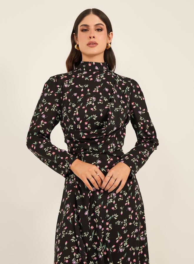 ستايلي فستان بطبعة زهور - Image 3