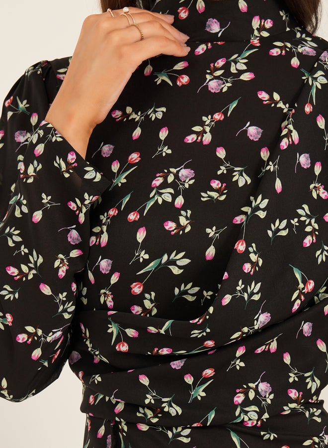 ستايلي فستان بطبعة زهور - Image 4