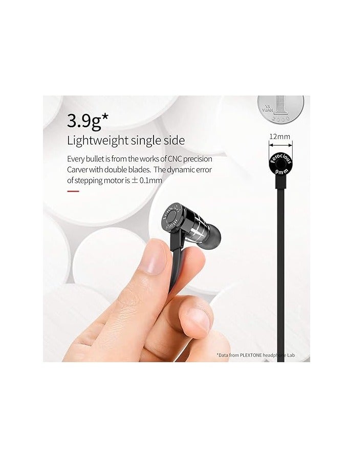 Plextone G25 Wired Gaming Earphones with Microphone, Game Tuner, Stereo Bass and Hi-Res Sound, Support All Devices (Black) - Image 2