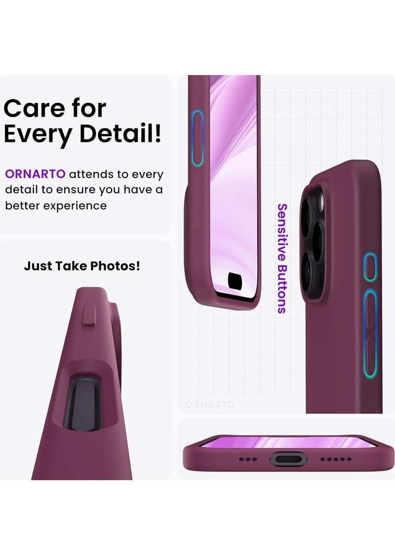 JAJEEK "New Wine Red Liquid Silicone iPhone 16 Pro Max 6.9” Case – Sleek & Protective Cover" - Image 5