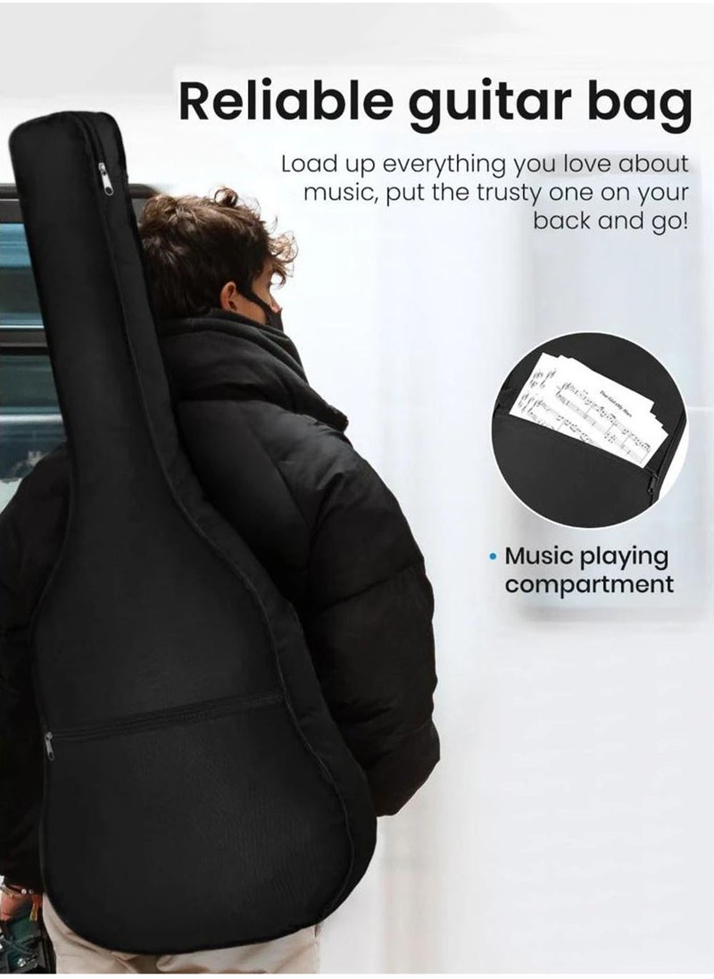 EzzySo 38-Inch Classical Guitar with Accessories Set for Kids Beginner and Adults, Travel Acoustic Guitar with Guitar Bag Strings Strap Picks Cleaning Cloth Tuning Clip Guard Plate and Kazoo for Gift  - Image 5
