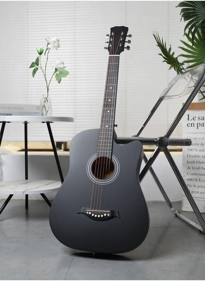 EzzySo 38-Inch Classical Guitar with Accessories Set for Kids Beginner and Adults, Travel Acoustic Guitar with Guitar Bag Strings Strap Picks Cleaning Cloth Tuning Clip Guard Plate and Kazoo for Gift  - Image 2