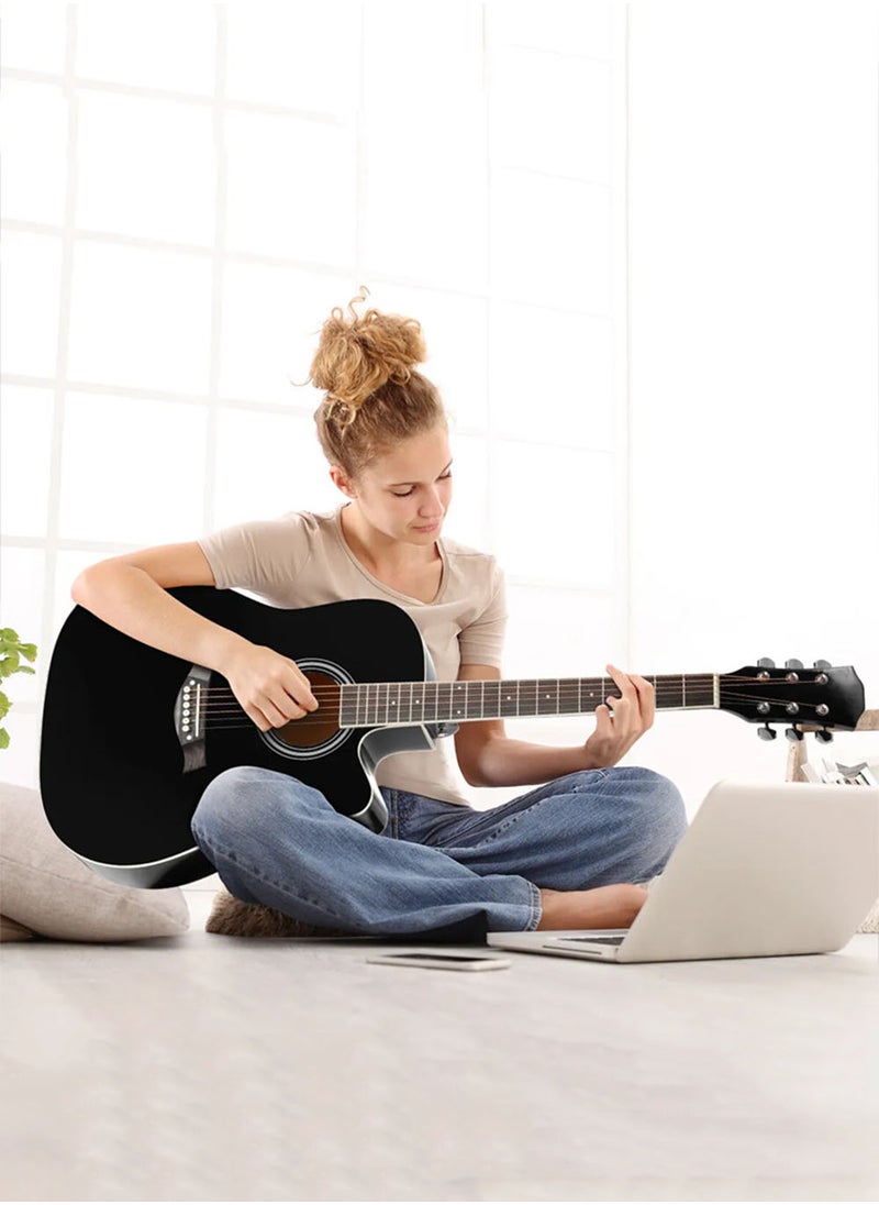 EzzySo 38-Inch Classical Guitar with Accessories Set for Kids Beginner and Adults, Travel Acoustic Guitar with Guitar Bag Strings Strap Picks Cleaning Cloth Tuning Clip Guard Plate and Kazoo for Gift  - Image 3