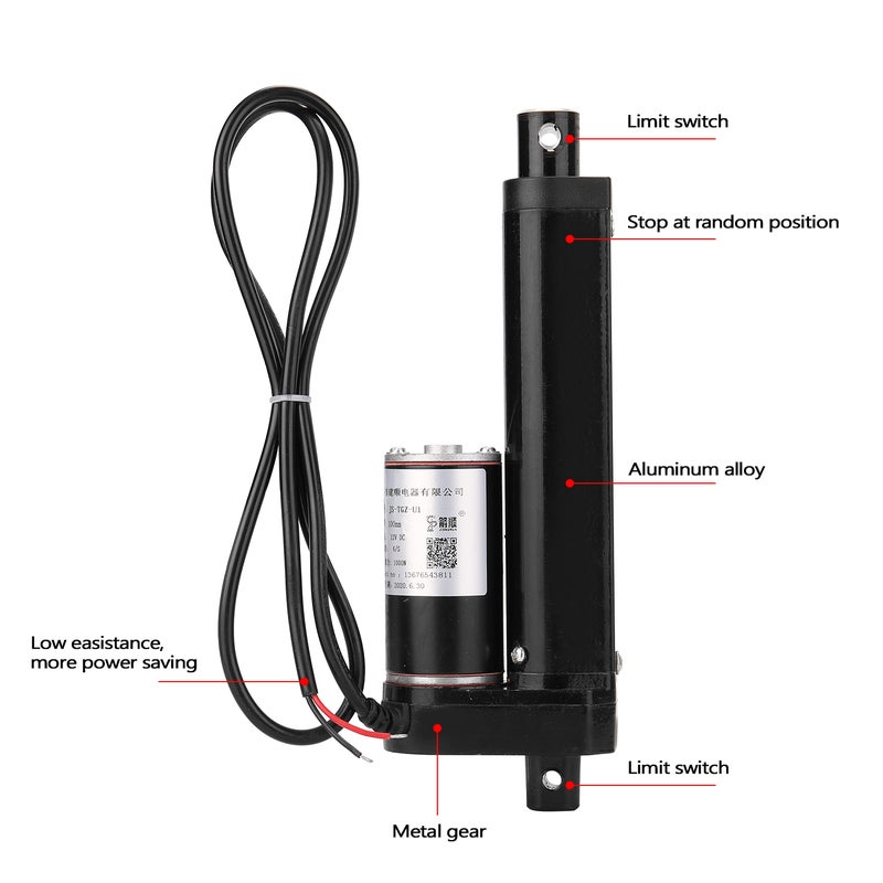1000N Convinient Electric Linear Actuator Motor Linear Motion Controller with Limit Switch JS-TGZ-U1 - Image 3