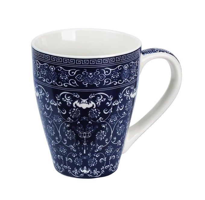 CERAMIC MUG BLUE AND WHITE PORCELAIN COFFEE MUG TEA CUP