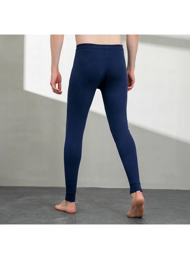 ملابس داخلية حرارية للرجال من القطن النقي، سراويل قطنية رفيعة عالية الخصر، سراويل حرارية دافئة وواسعة للرجال من القطن بالكامل لفصلي الربيع والخريف - Image 2