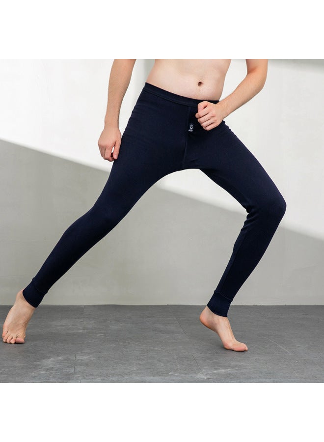 ملابس داخلية حرارية للرجال من القطن النقي، سراويل قطنية رفيعة عالية الخصر، سراويل حرارية دافئة وواسعة للرجال من القطن بالكامل لفصلي الربيع والخريف - Image 3