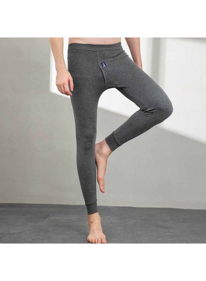 ملابس داخلية حرارية للرجال من القطن النقي، سراويل قطنية رفيعة عالية الخصر، سراويل حرارية دافئة وواسعة للرجال من القطن بالكامل لفصلي الربيع والخريف - Image 1