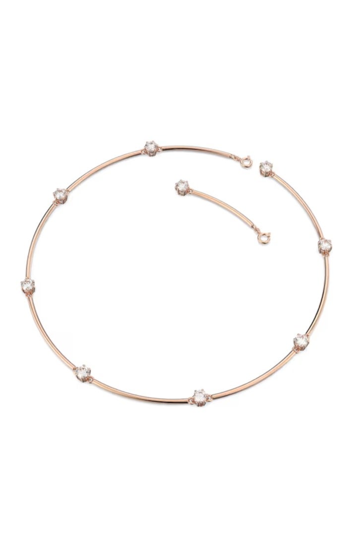 Constella Choker Necklace - Rose Gold Plated, Round Cut Crystal Stars, Adjustable Design, Elegant Jewelry for Daily & Formal Occasions 5609710 - Image 3