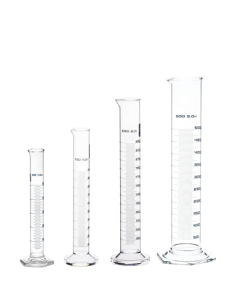 SPYLX Borosilicate Glass Measuring Cylinder Pack of 450ml100ml 250ml 500ml - Image 1
