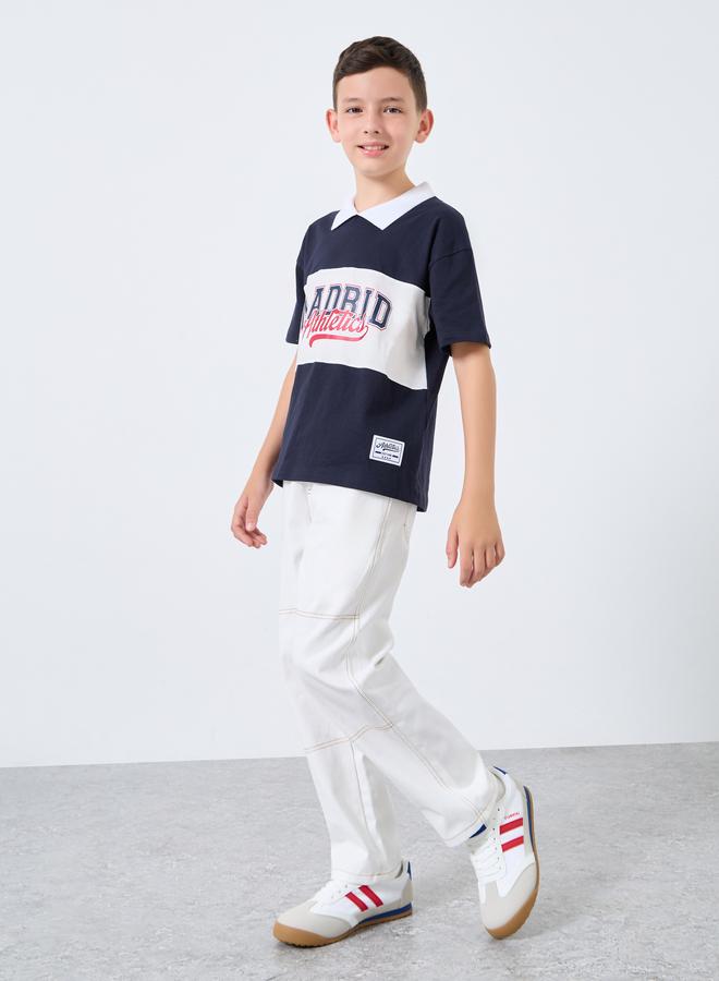 Styli Teens Color Block Polo T-Shirt - Image 2