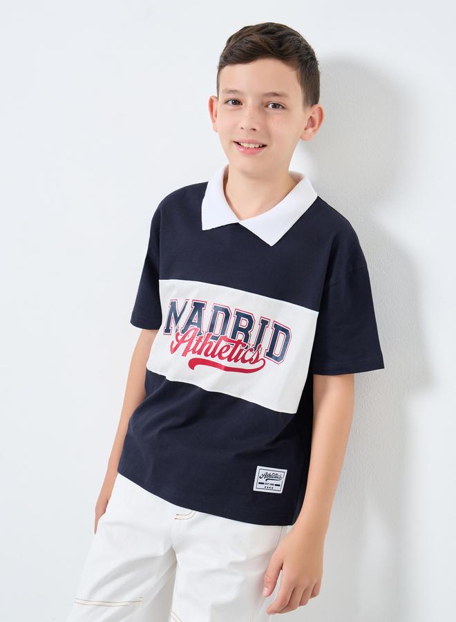 Styli Teens Color Block Polo T-Shirt - Image 1