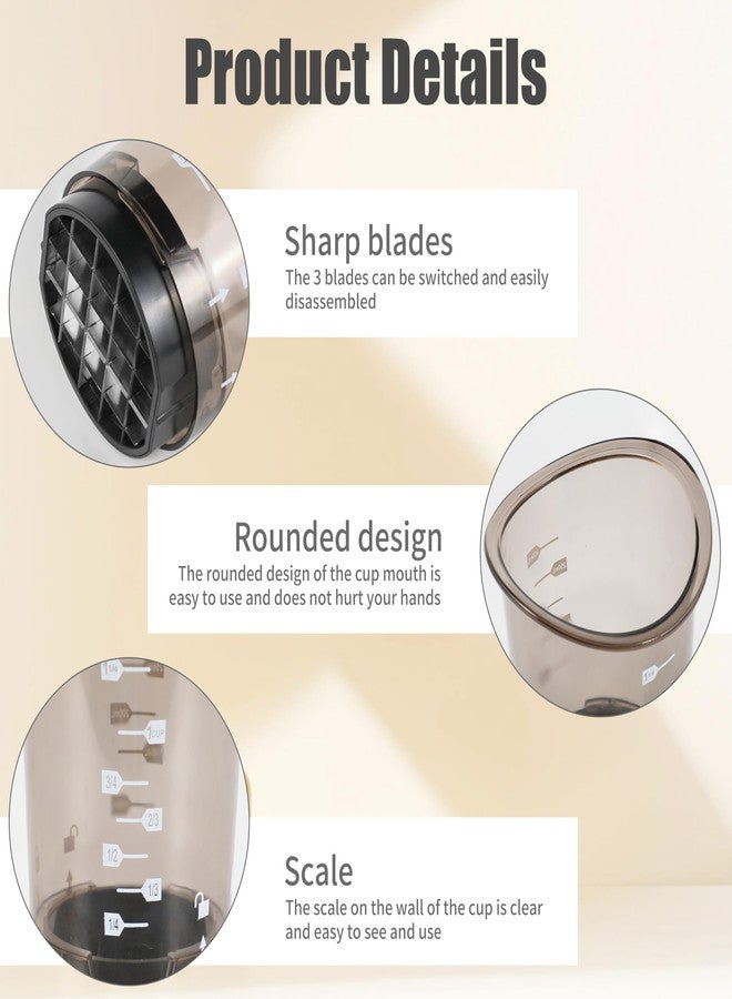 رانزي كوب تقطيع الفواكه، كوب تقطيع الفواكه بشفرة قابلة للإزالة - شرائح الفراولة والموز والخيار والبيض والبصل مع لوحة دفع، أدوات مطبخ للتقطيع السريع والآمن - Image 5