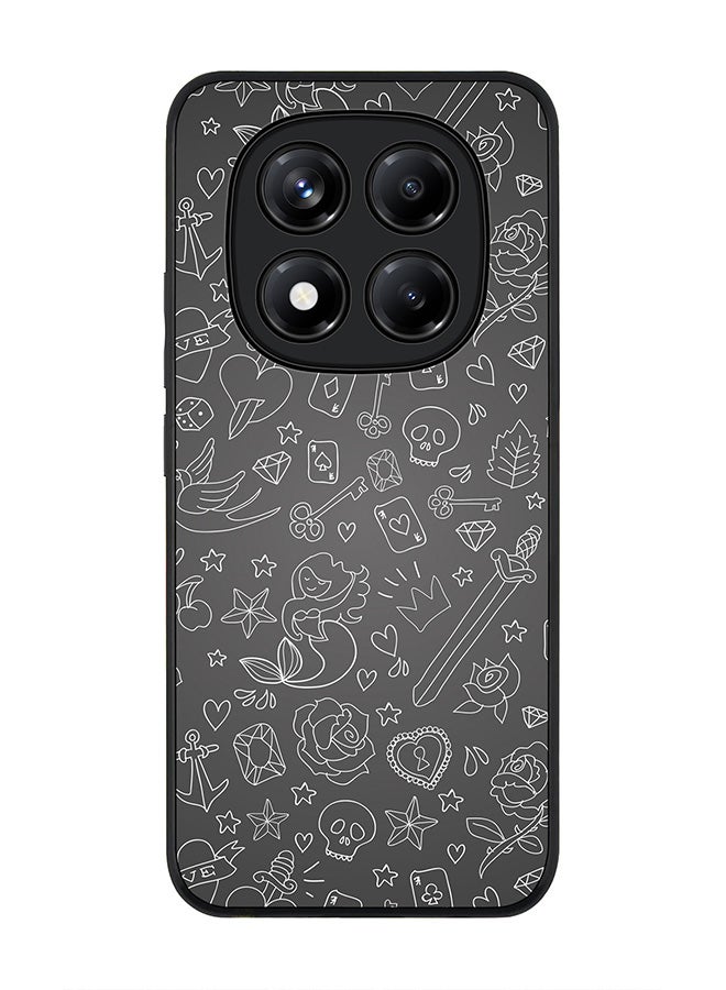 Stylizedd For Xiaomi Redmi Note 14 Pro 5G / X7 5G Case,Slim fit Camera Protection, Shockproof Thin Phone cover  - Doodles - Image 1