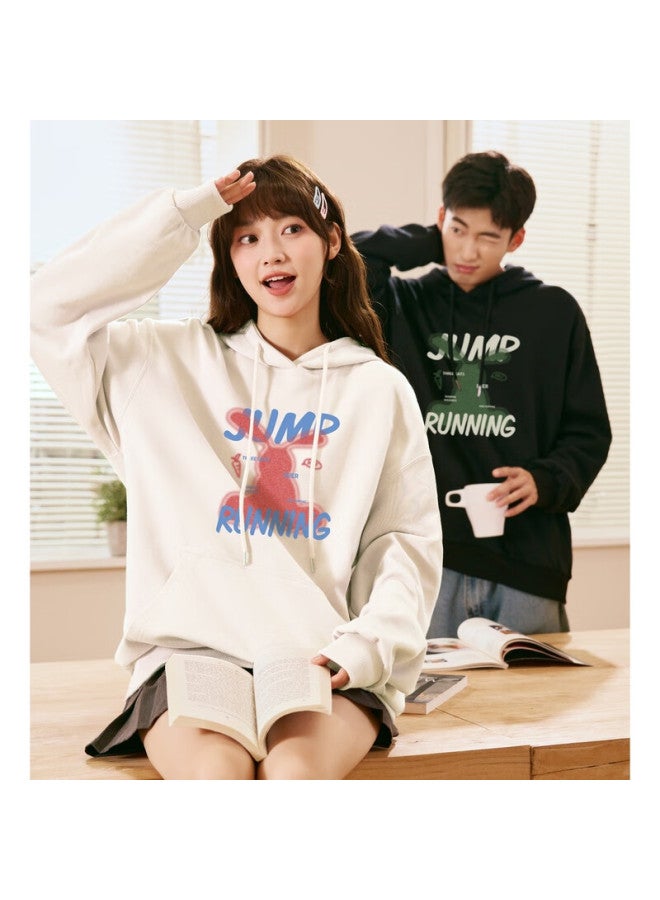 Tonlion Couple's Hoodie Sweatshirt Top Cute Matching Outfit For Women / Off-white S - Image 2