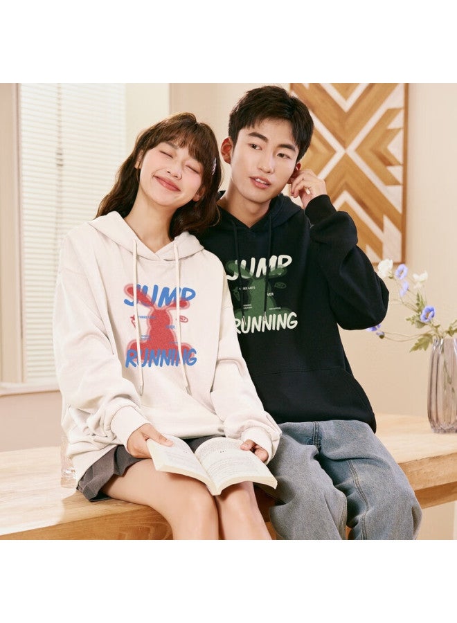 Tonlion Couple's Hoodie Sweatshirt Top Cute Matching Outfit For Women / Off-white S - Image 3