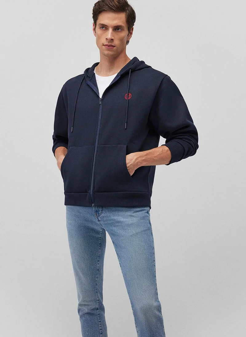 Mavi Zip Up Navy Sweatshirt