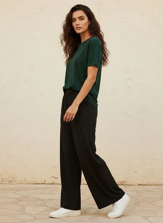 Kappa BLACK Kappa 2 Way Stretch Wide Leg Pants for Women | Best Price UAE