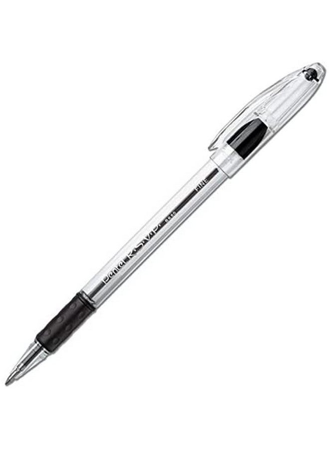 بنتل أقلام بينتيل RSVP ذات رأس رفيع - قلم حبر جاف - 0.7 مم - عبوة من 12 قلم حبر أسود و6 أقلام حبر أزرق - Image 3