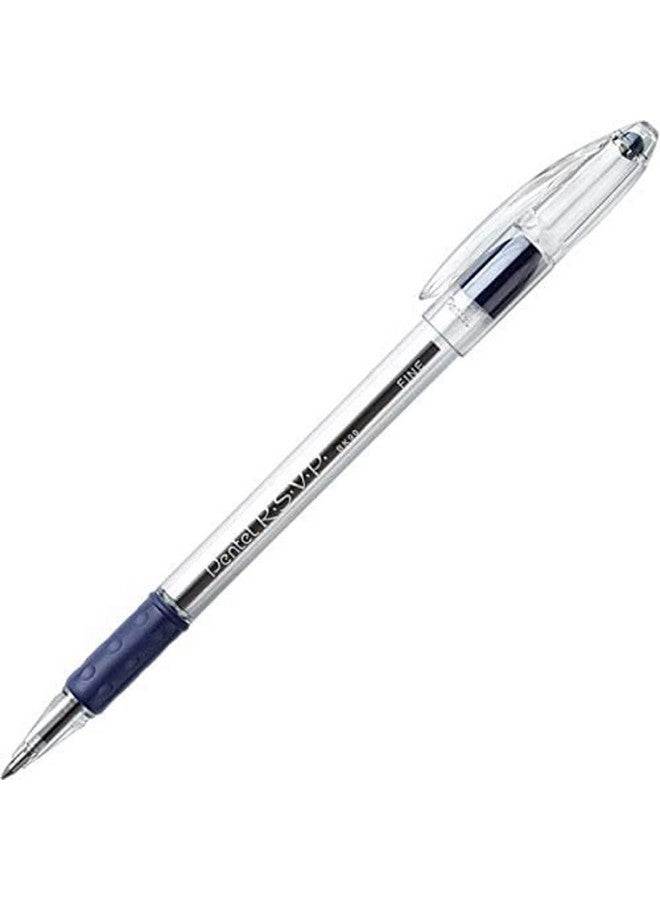 بنتل أقلام بينتيل RSVP ذات رأس رفيع - قلم حبر جاف - 0.7 مم - عبوة من 12 قلم حبر أسود و6 أقلام حبر أزرق - Image 4