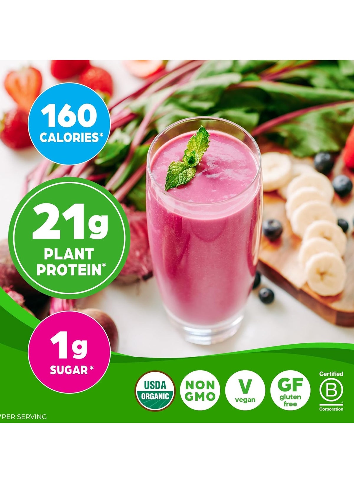 Organic Protein + 50 Superfoods, Vanilla Bean (2.02 Lb)