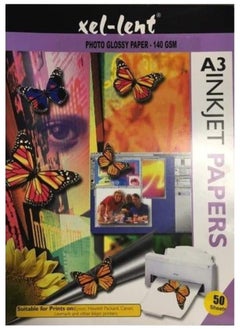 Terabyte xel-lent Inkjet Glossy Photo Paper, A3, 140gsm, 50/pack 