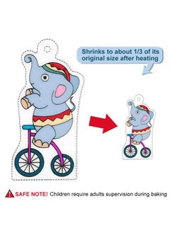 Hysagtek 158 Pcs Shrinky Sheets Kits Including 17 Pcs Shrinky Art Heat Shrink Plastic Sheets 140 Pcs Keychains Accessories Hole Punch For Kids Craft Christmas Ornaments  - Image 5