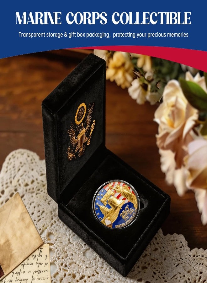 FIMXSD 250th Anniversary Commemorative Coin, Double-Sided Collectible Challenge Coin, Military Commemorative with Gift Box Metal Coins for Display Collectors Gift - Image 4