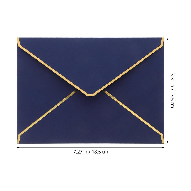 V Flap Envelopes 7 3x5 3 Inches Gold Border For Wedding Invitations Greeting Cards Mailing - Image 3