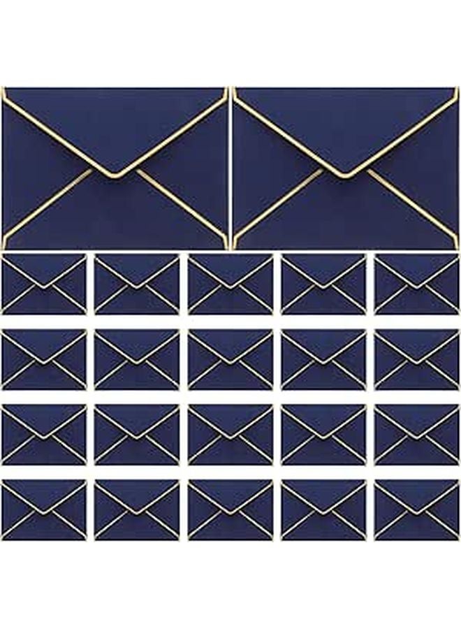V Flap Envelopes 7 3x5 3 Inches Gold Border For Wedding Invitations Greeting Cards Mailing - Image 1