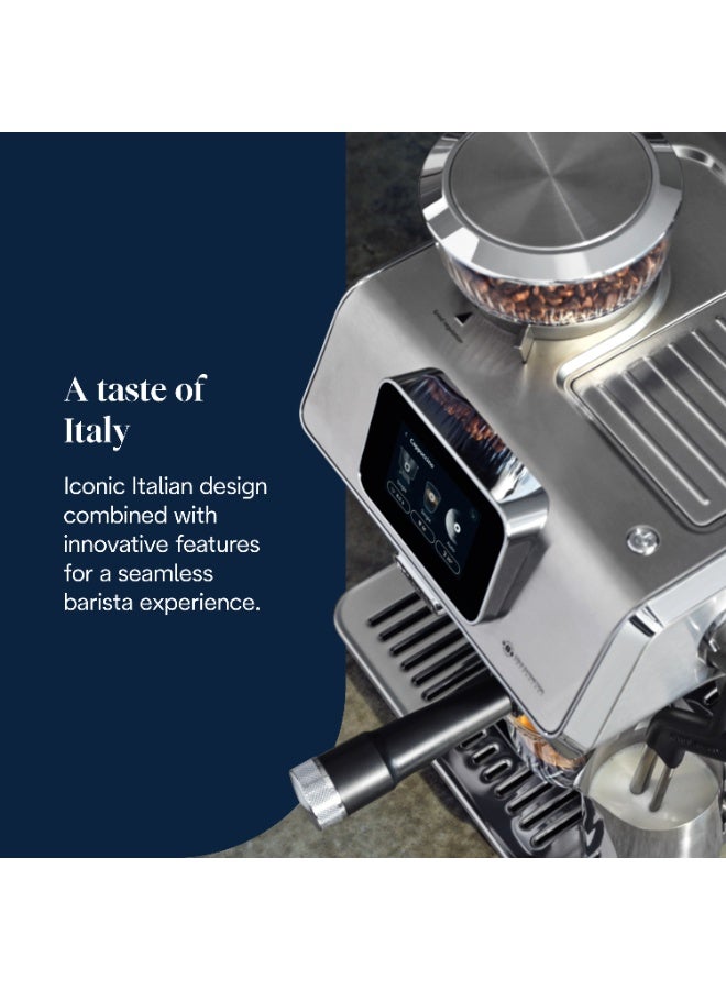 ديلونجي لا سبيشيالستا تاتش EC9455.M، ماكينة قهوة إسبريسو مع مطحنة قهوة، وظيفة التخمير البارد، رغوة حليب أوتوماتيكية أو يدوية، تحكم باللمس بديهي، مجموعة ترحيب، معدن - Image 3