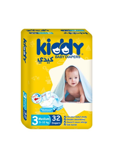 Baby Diapers stretch Medium (size 3) 32 diapers