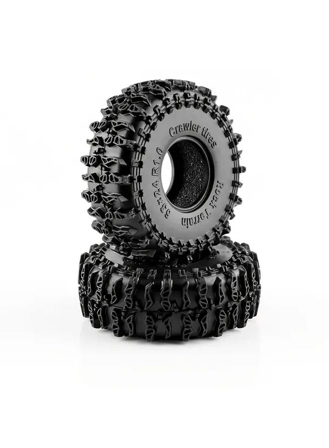 GIXCEL 1.0 Inch RC Crawler Tractor Tread Tires Super Soft All Terrain for TRX4m SCX24 - Image 5