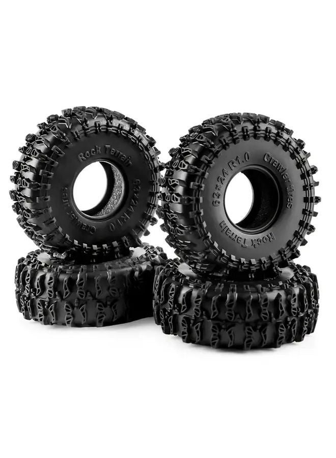 GIXCEL 1.0 Inch RC Crawler Tractor Tread Tires Super Soft All Terrain for TRX4m SCX24 - Image 2
